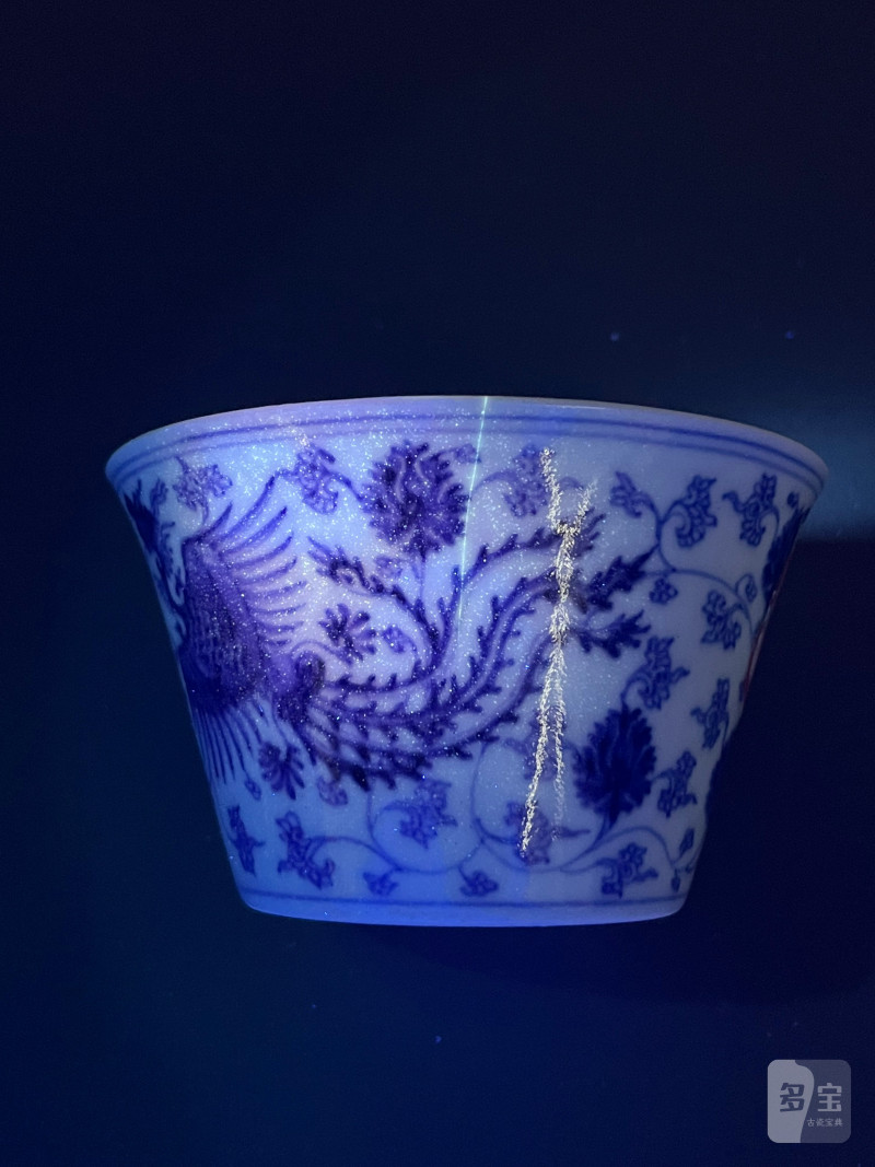 清雍正  青花凤纹马蹄杯 - 图17